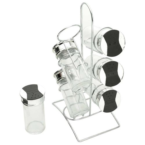 Jogo de porta condimentos de vidro 7 peças Rojemac