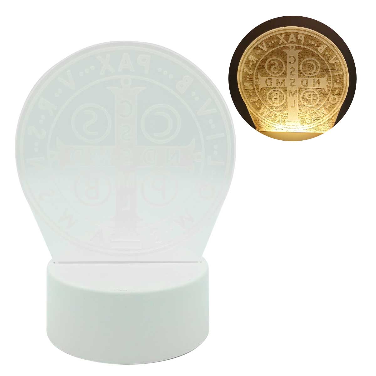 Luminária São Bento Led 17,5cm em Plástico Taimes
