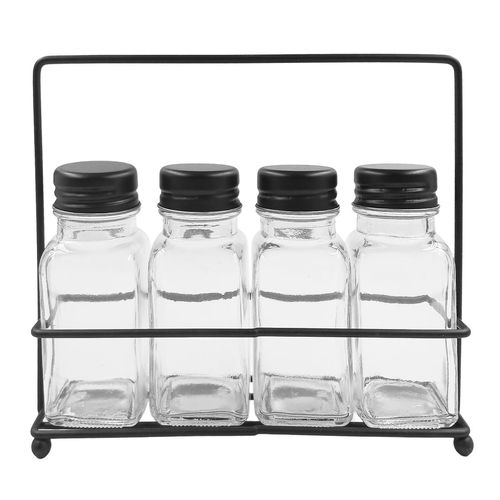Jogo De Porta Condimentos 5 Peças em Vidro Wellmix