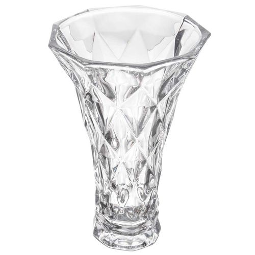 Vaso Diamond Decorativo 20cm em Vidro Lyor