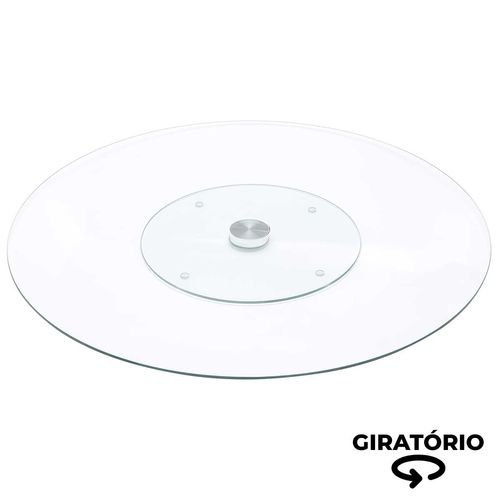 Centro de mesa giratório de vidro temperado 45cm Bon Gourmet Rojemac