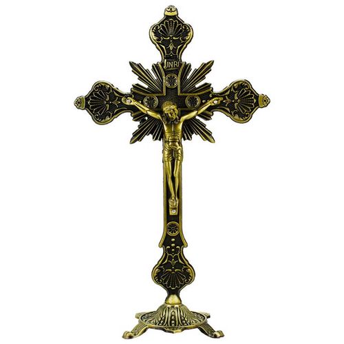 Crucifixo Jesus Cristo 30x19cm em Metal Taimes