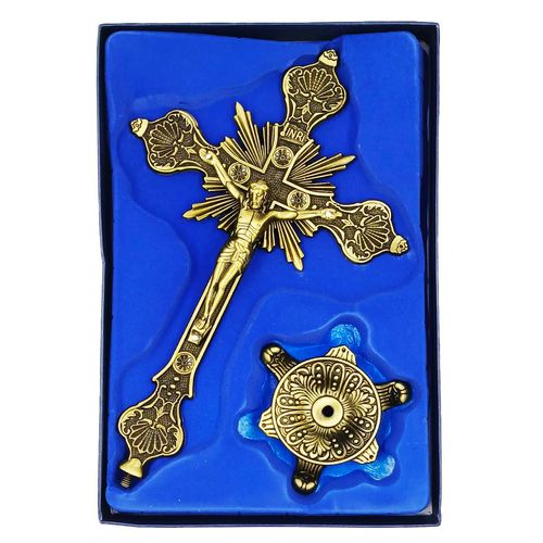 Crucifixo Jesus Cristo 30x19cm em Metal Taimes