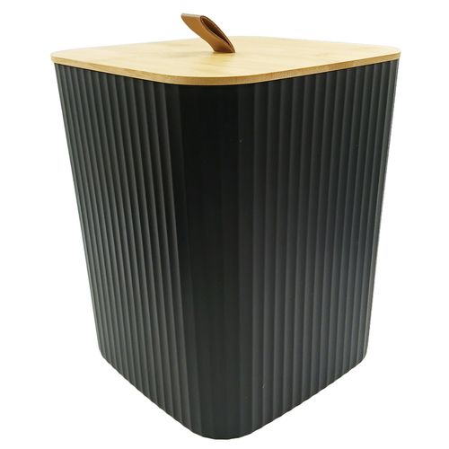 Kit Banheiro C/ Tampa Bambu 4 Peças em Plástico FlashGoods