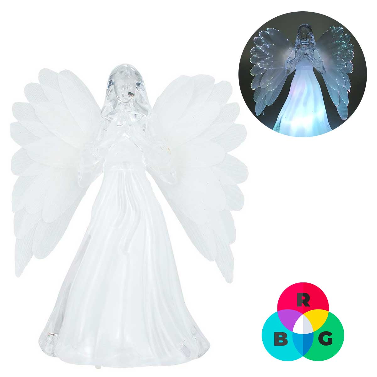 Luminária Anjo Decorativo 13cm em Plástico Taimes