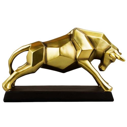 Touro Decorativo 27cm em Resina Taimes