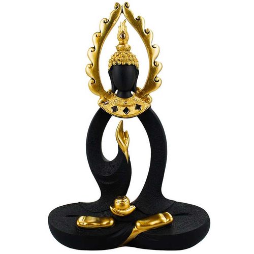Buda Decorativo 34cm Em Resina Taimes