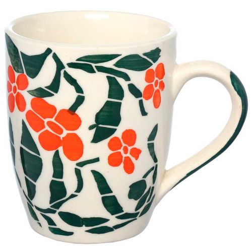 Caneca Flores 300ml em Cerâmica Hauskraft