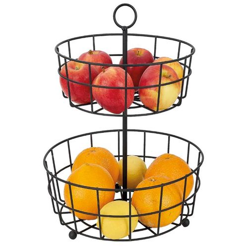 Fruteira de Mesa Redonda 24,5cm em Metal Hauskraft