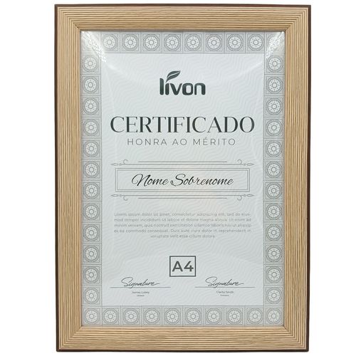 Porta Retrato Certificado A4 em Plástico Livon