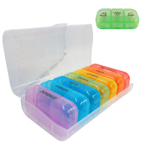 Porta Comprimido 8x4cm em Plástico Fu Xing