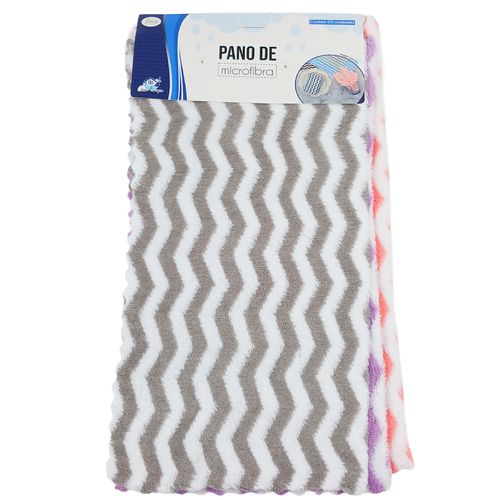 Jogo de Panos Multiuso 3 Peças 30x30cm em Microfibra Fu Xing