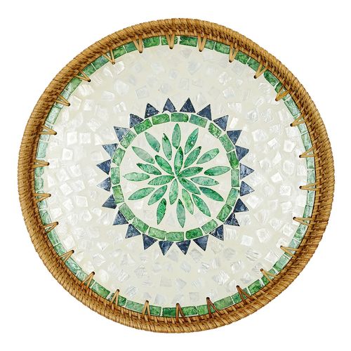 Bandeja Decorativa Estampada 34x34cm em PVC Dcarte