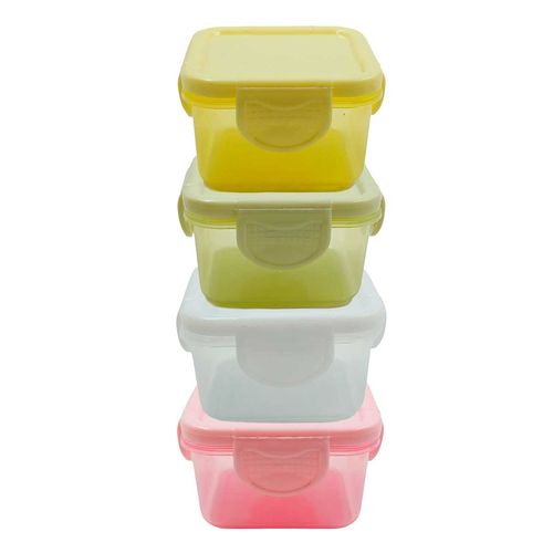 Jogo de Potes 150ml 4 Peças em Plástico Interponte