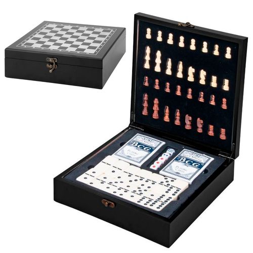 Kit Maleta 3 Jogos em Resina e Madeira Uncommom