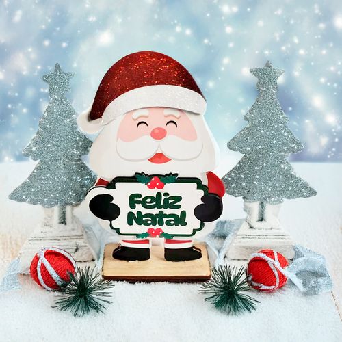 Papai Noel Decorativo 11,5x18cm em MDF Tokyo Design