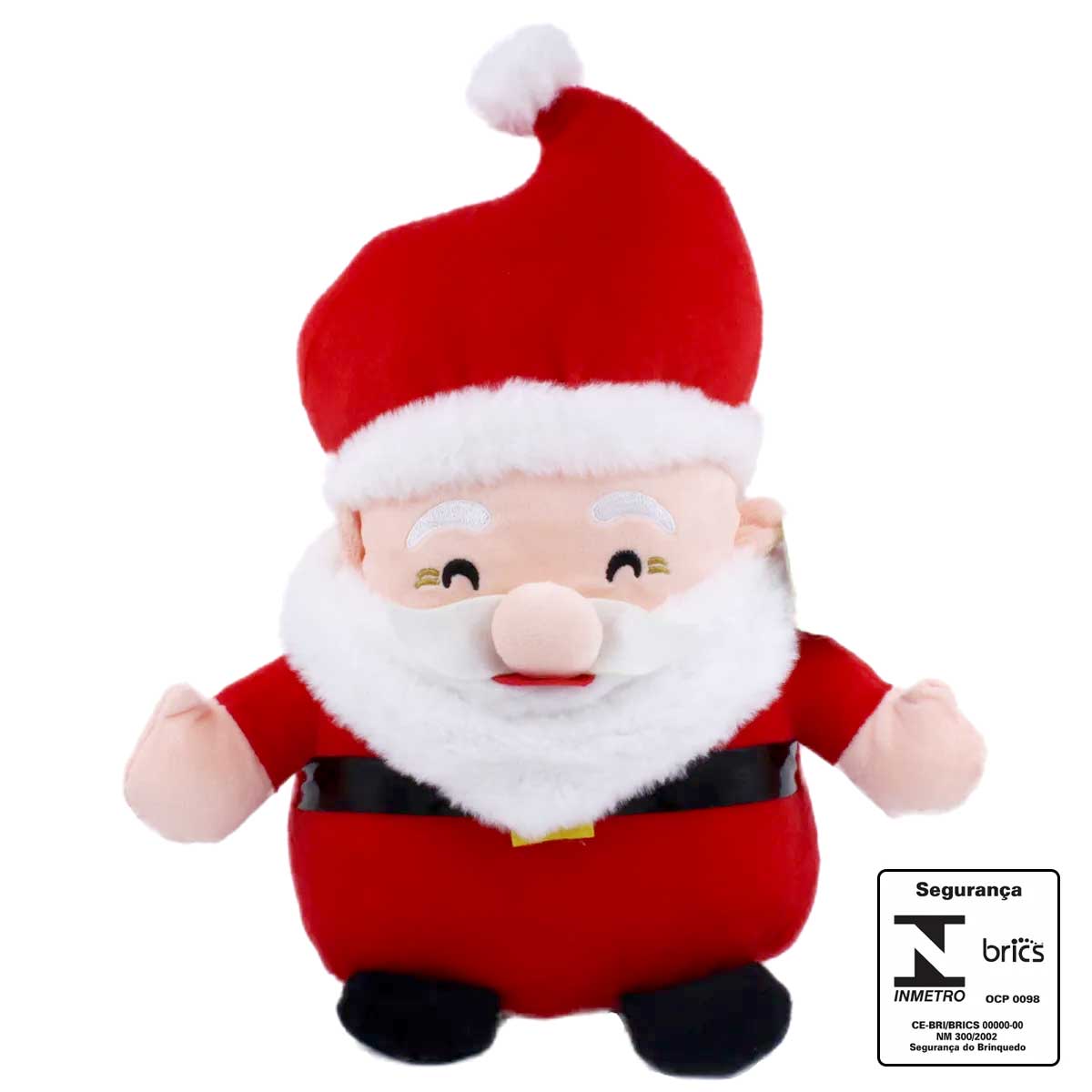 Papai Noel de Pelúcia 30cm em Poliéster Fizzy