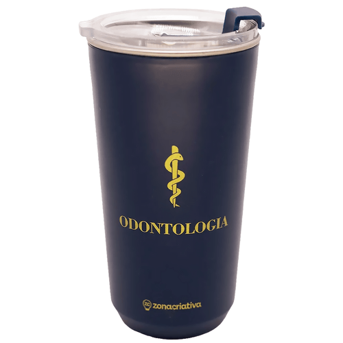 Copo Profissão Odontologia 500ml em Aço Inox Zona Criativa
