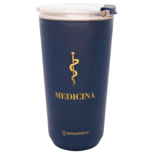 Copo Profissão Medicina 500ml em Aço Inox Zona Criativa