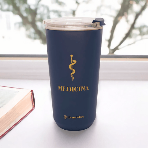 Copo Profissão Medicina 500ml em Aço Inox Zona Criativa