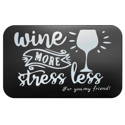 Kit Vinho C/ Lata 3 Peças em Metal Unihome