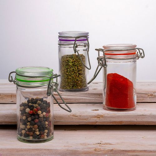 Pote Hermético de Vidro Colorido Cancun 65ml Lyor