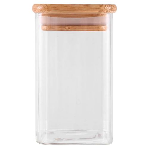Pote Hermético C/ Tampa Bambu 200ml em Vidro Fu Xing