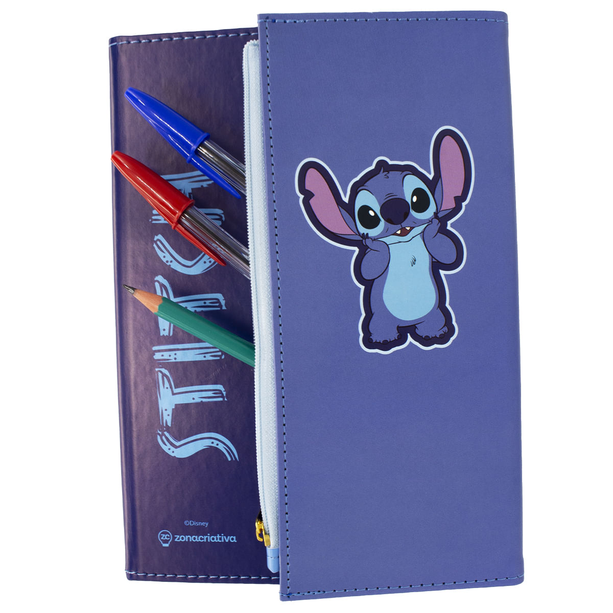 Caderno C/ Estojo Stitch 21x15cm em Papel Zona Criativa