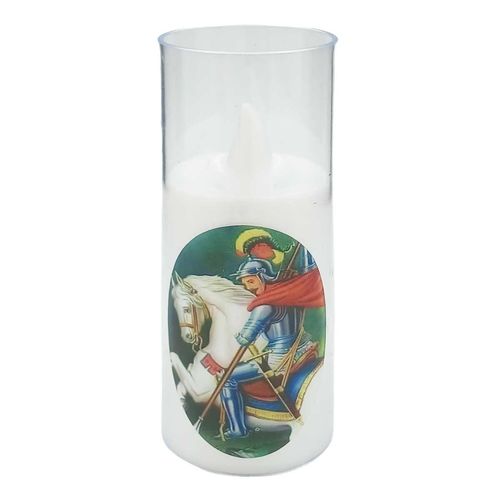 Vela Santo LED 16cm em Plástico Interponte