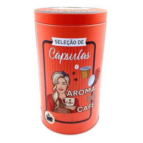 Lata Retro Porta Condimento 10x10cm em Metal FWB