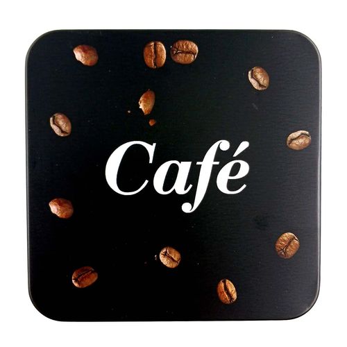 Lata Porta Café 10x10cm em Metal FWB