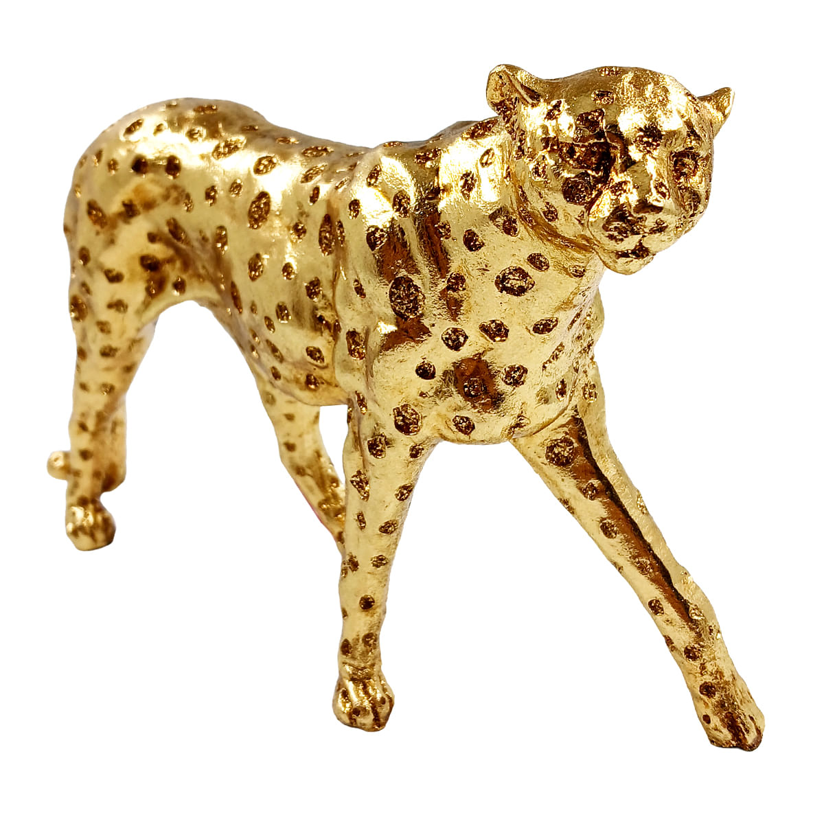Leopardo Decorativo 28x17cm em Resina Mabruk