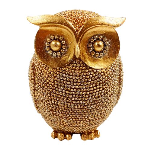 Coruja Decorativa 10x7,8cm em Resina Youbai