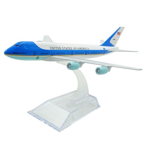 Avião Miniatura Decorativo 16cm em Metal Forbees