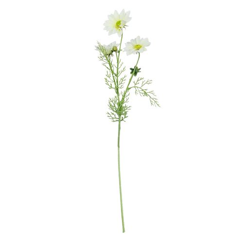 Haste Margarida Branca Artificial 60cm em Plástico Villaggio