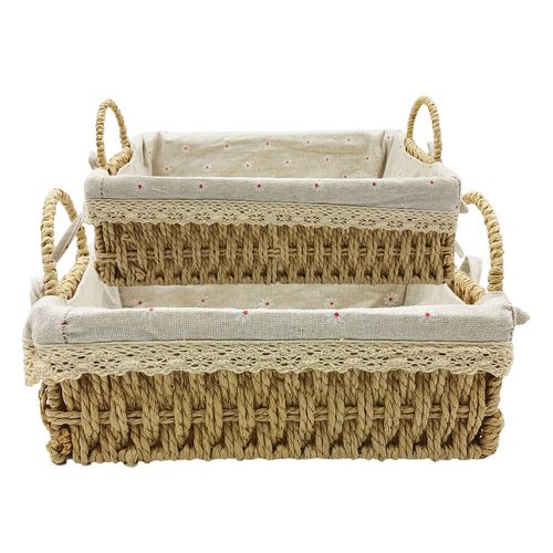 Kit Cesto Multiuso 2 Peças em Papel Kehome