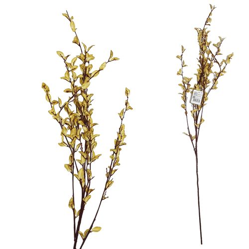 Haste Folha Bege Artificial 104cm em Plástico Villaggio