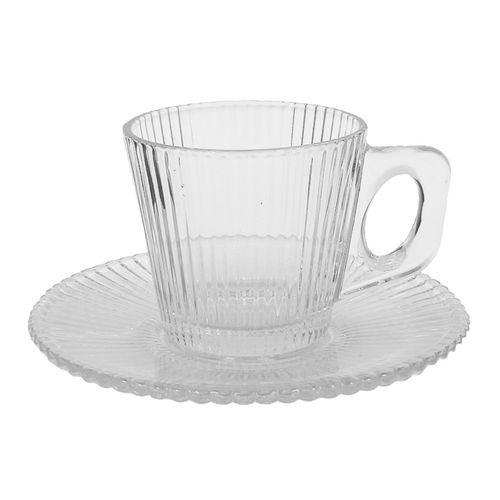 Jogo De Xícaras Graffiato 90ml 8 Peças em Vidro Hauskraft