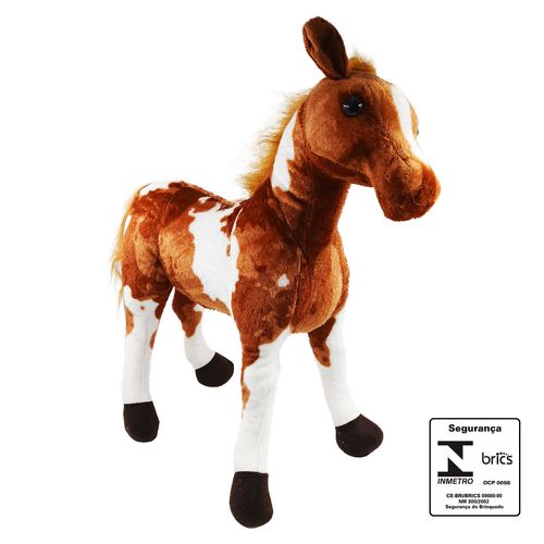 Cavalo de Pelúcia 38cm em Poliéster Fizzy