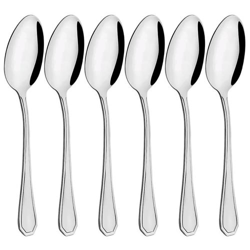 Jogo de Colher 6 Peças 19cm em Aço Inox Livon