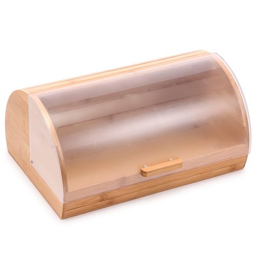 Porta Pão Paniere C/ Tampa 38x25x18,5cm em Bambu Jolitex