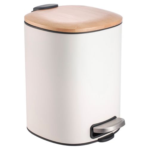 Lixeira Soft Branca 5L em Metal Jolitex