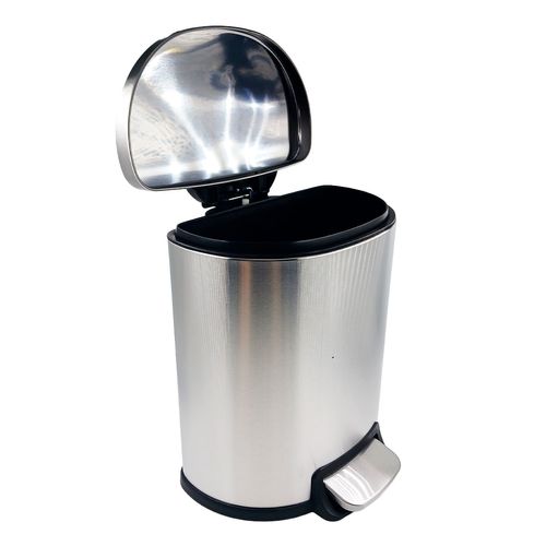 Lixeira Forge 6L em Aço Inox Jolitex