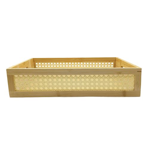 Bandeja Decorativa Multiuso 40x28cm em Bambu Y888