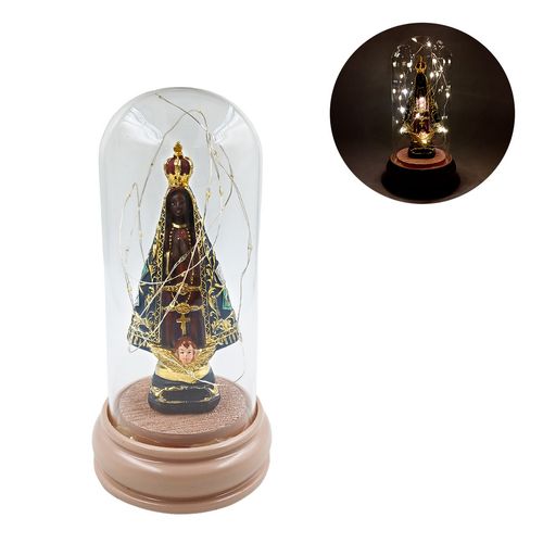 Cúpula Nossa Senhora Aparecida 24cm em Vidro Taimes
