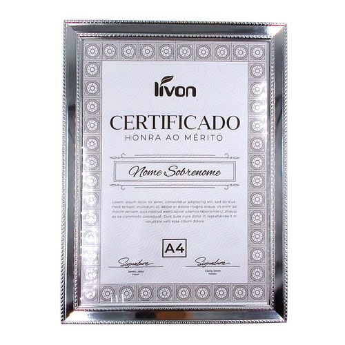 Quadro Certificado A4 em Plástico Livon