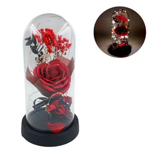 Luminária Rosa C/ Cúpula 11x21cm em Plástico Y888