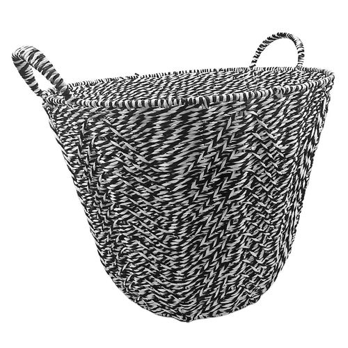 Cesto C/ Alça Redondo 45x36cm em Fibra Natural Paramount