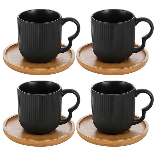 Jogo De Xícaras Oásis 90ml 8 Peças em Cerâmica Hauskraft