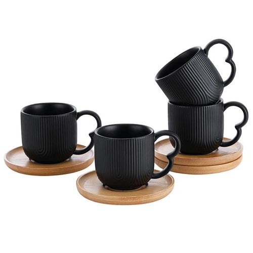 Jogo De Xícaras Oásis 90ml 8 Peças em Cerâmica Hauskraft